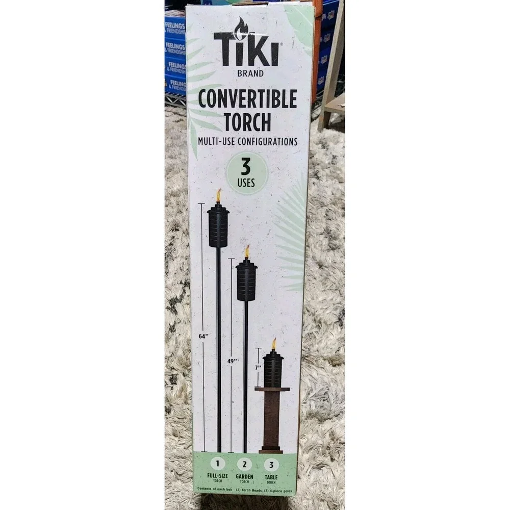 TIKI‎ Brand 65-in Urban Metal Adjustable Table Deck Torch 3-in-1